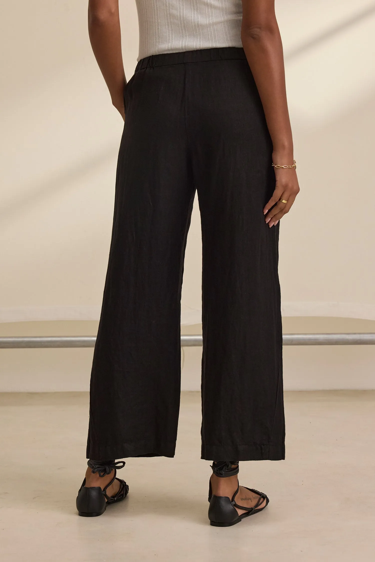 LOLA WOVEN LINEN PANT