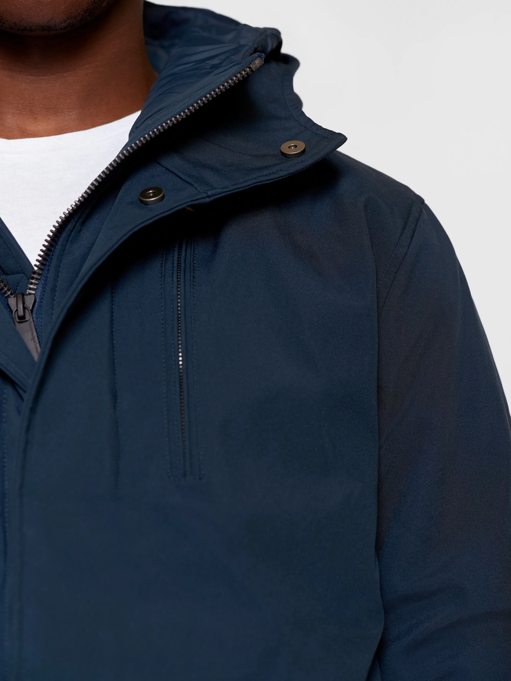 Long soft shell jacket CLIMATE SHELL - Total Eclipse Knowledge Cotton