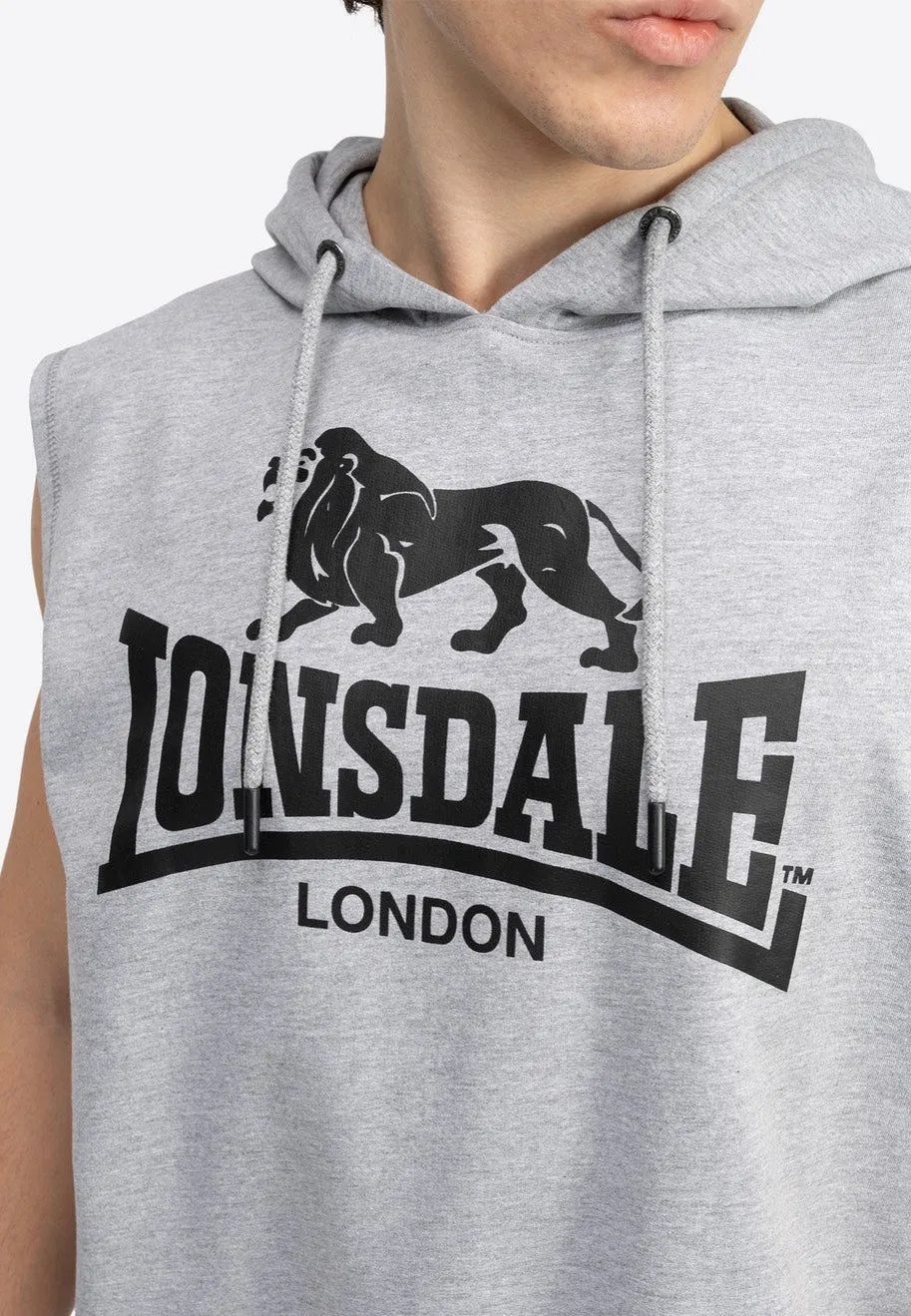 Lonsdale - Bignor Marl Grey/Black - Hoodie