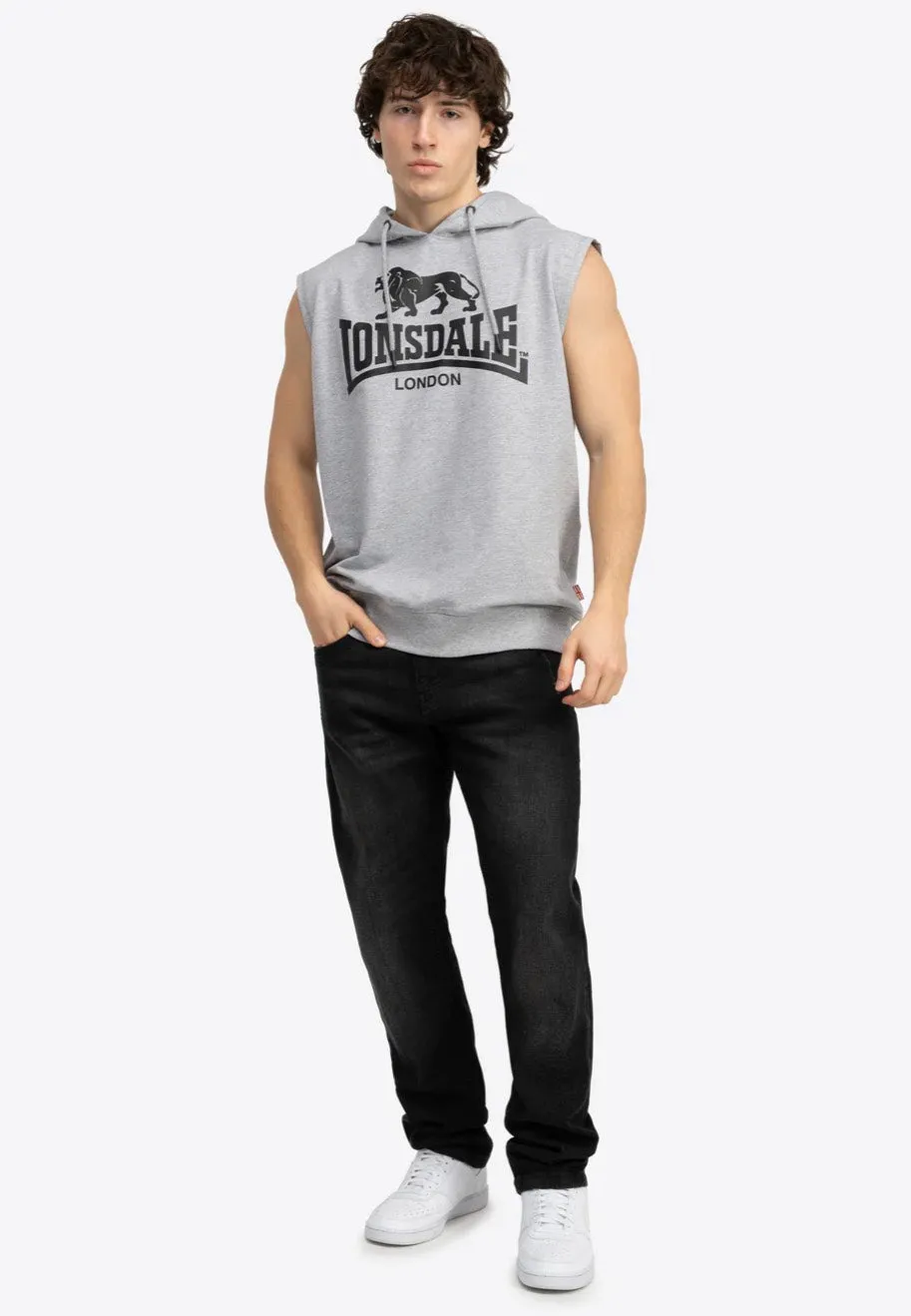 Lonsdale - Bignor Marl Grey/Black - Hoodie