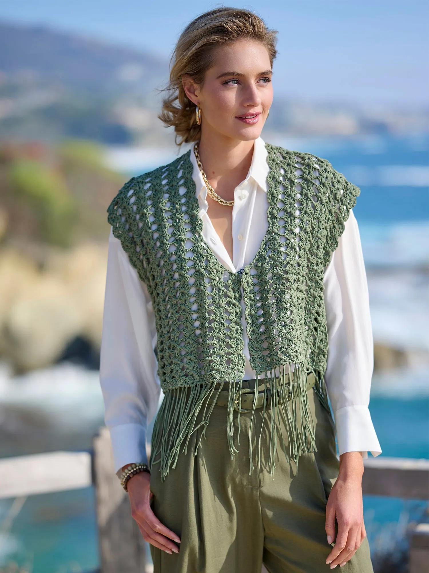 Lory Fringe Suede Vest