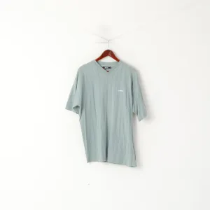 Lotto Men M Shirt Blue Pastel Vintage Italian Sports 90's V Neck Sport Top