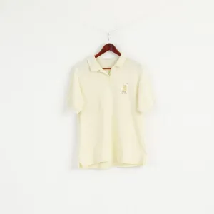 Lyle & Scott Men L Polo Shirt Yellow Wilpshire Golf Club Classic Top