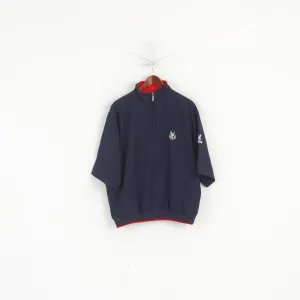 Lyle & Scott Tour Men L Jacket Navy Bomber Windbreaker Golf Short Sleeve Activewear Top