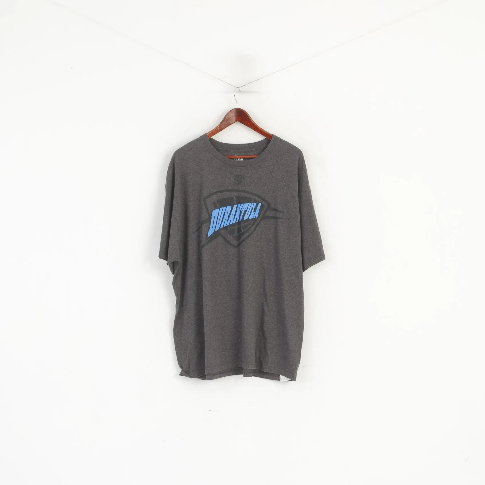 Majestic Athletic Men XXL Shirt Grey Cotton NBA Durant #35 Sport Basketball Top
