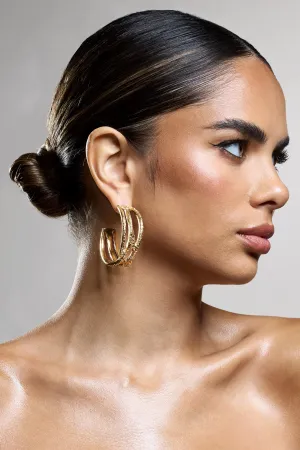 Mambo | Gold Layered Hoop Earrings Club L London