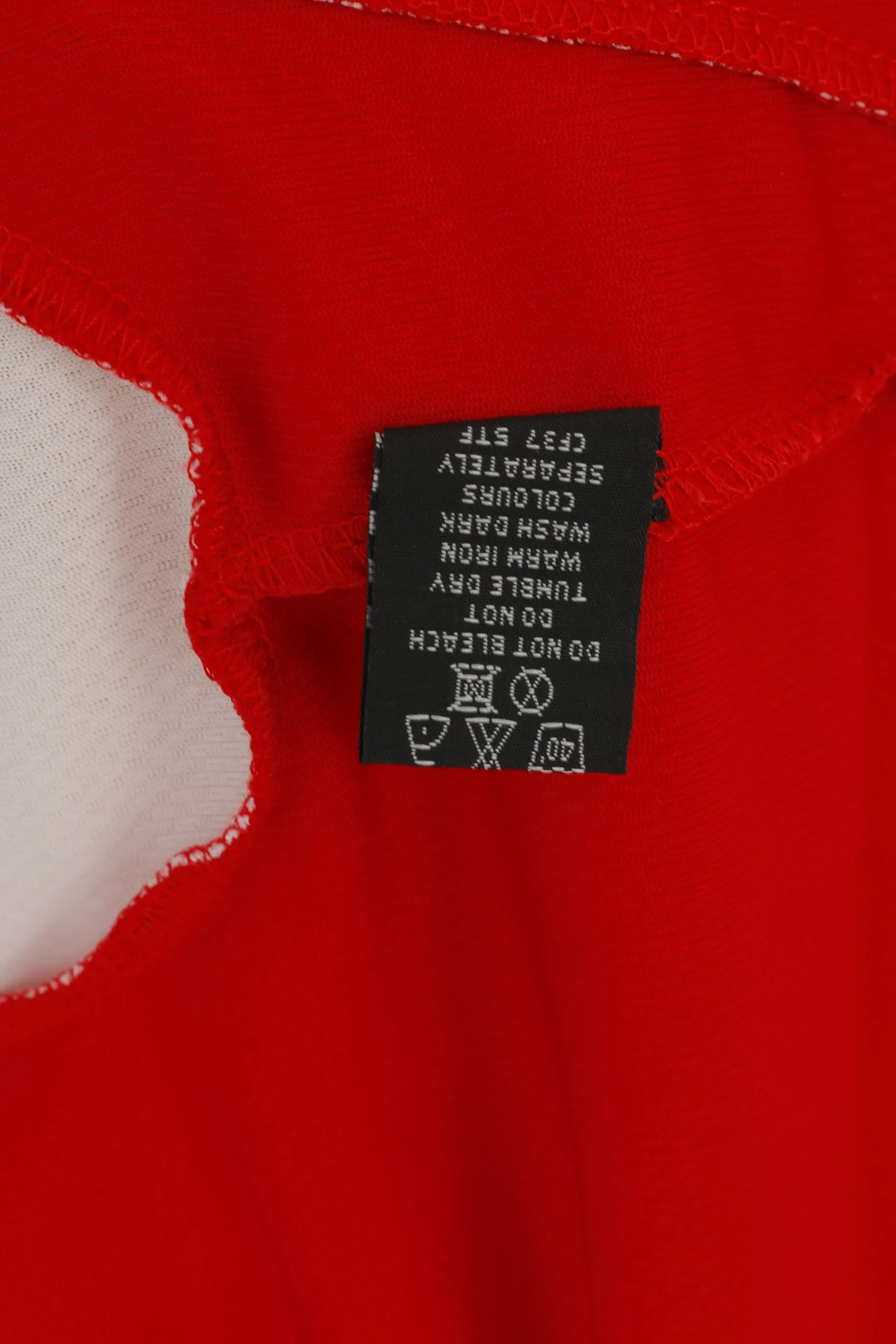 Manav Men XL Shirt Red Welsh Ich Dien Rugby Vintage Jersey Wru Cymru Top