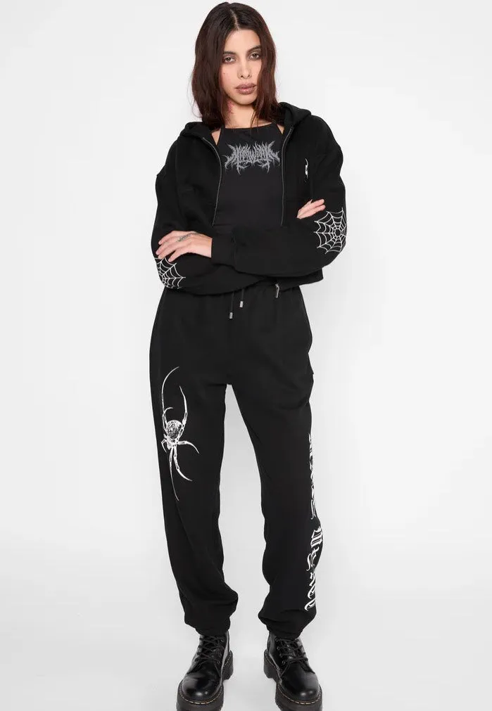 Mary Wyatt - Spinnerette Cropped Black - Zipper