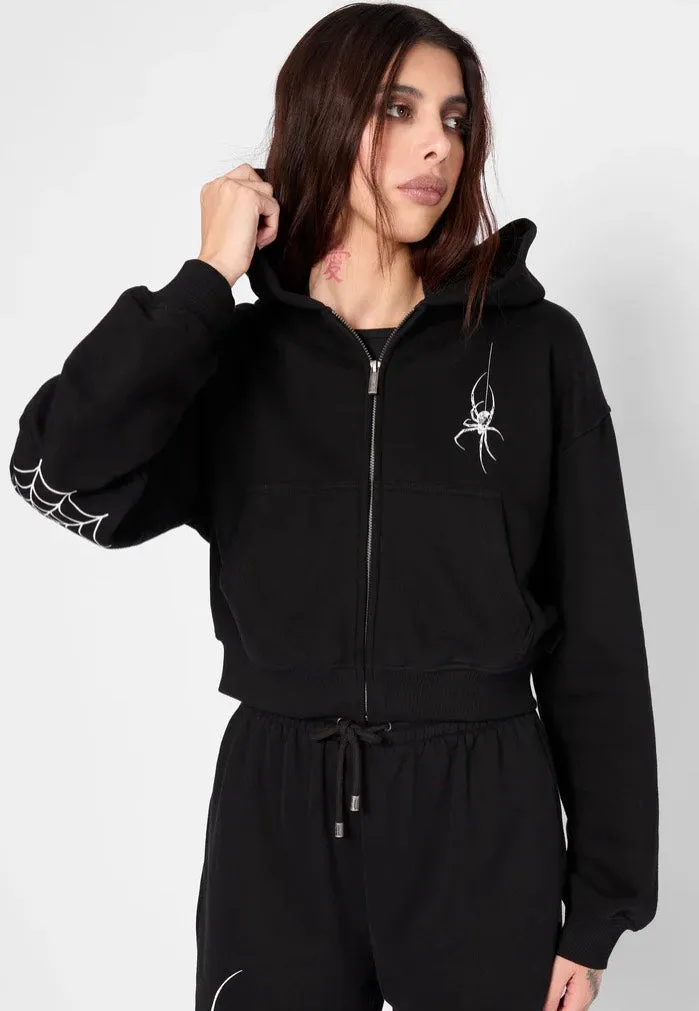 Mary Wyatt - Spinnerette Cropped Black - Zipper