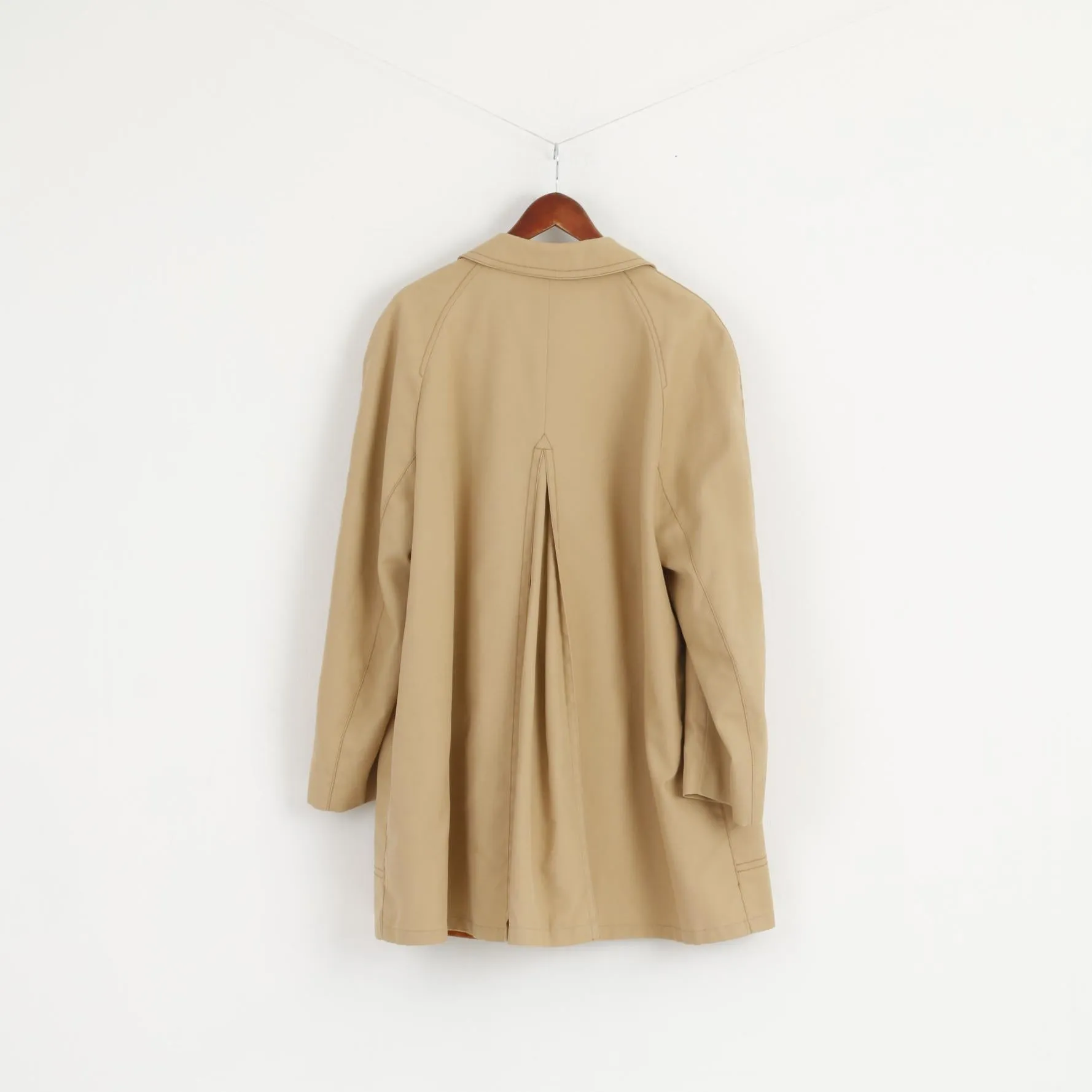McLAREN Men 52 L Coat Beige Single Breasted Trevira Classic Soft PKZ Of Switzerland Top