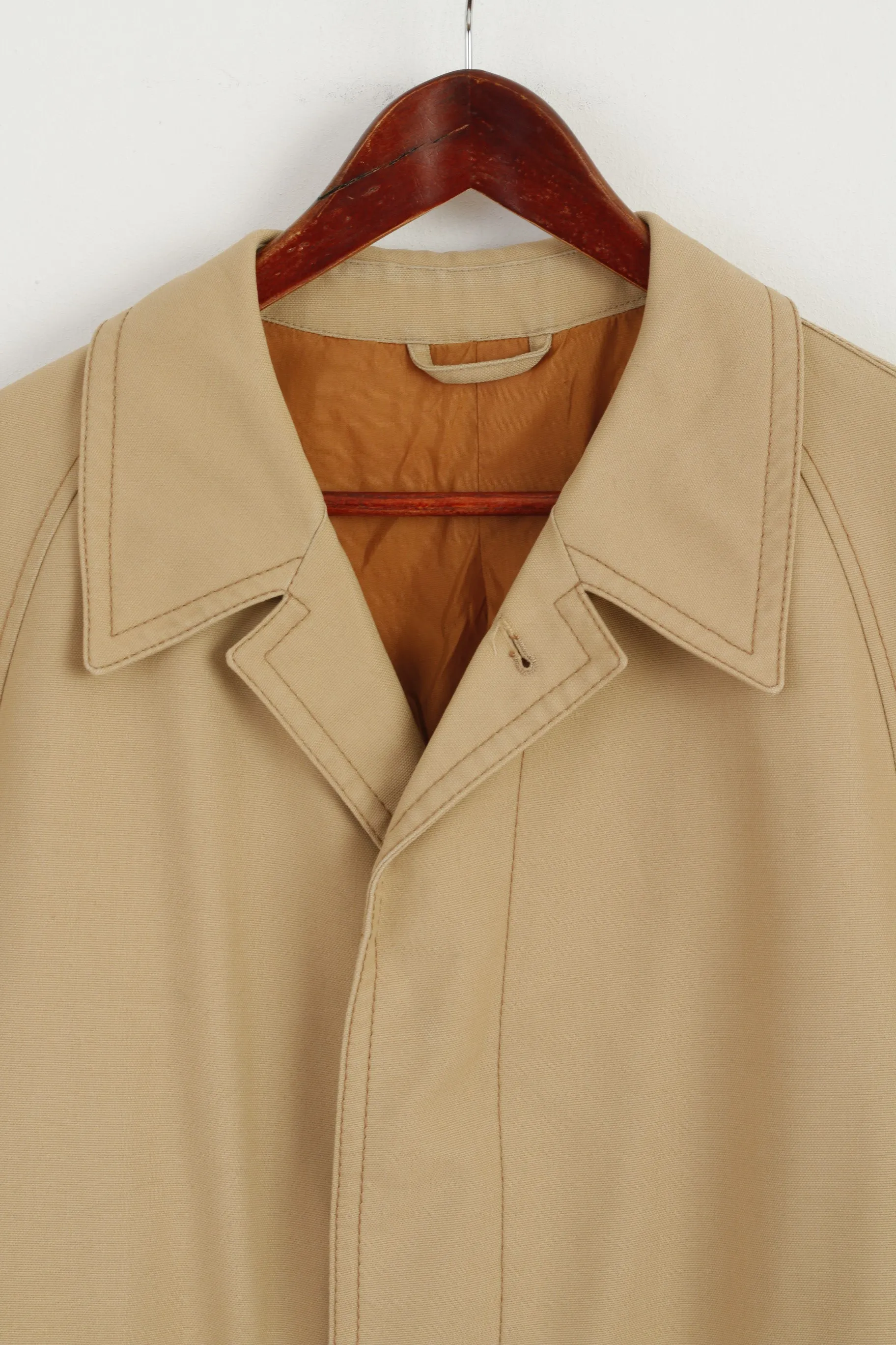 McLAREN Men 52 L Coat Beige Single Breasted Trevira Classic Soft PKZ Of Switzerland Top