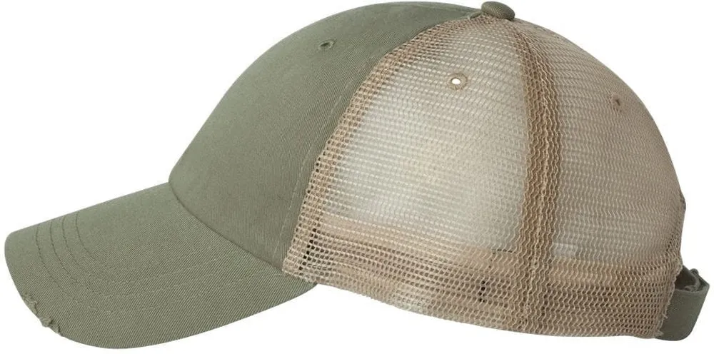 Mega Cap Frayed-Bill Twill Cap