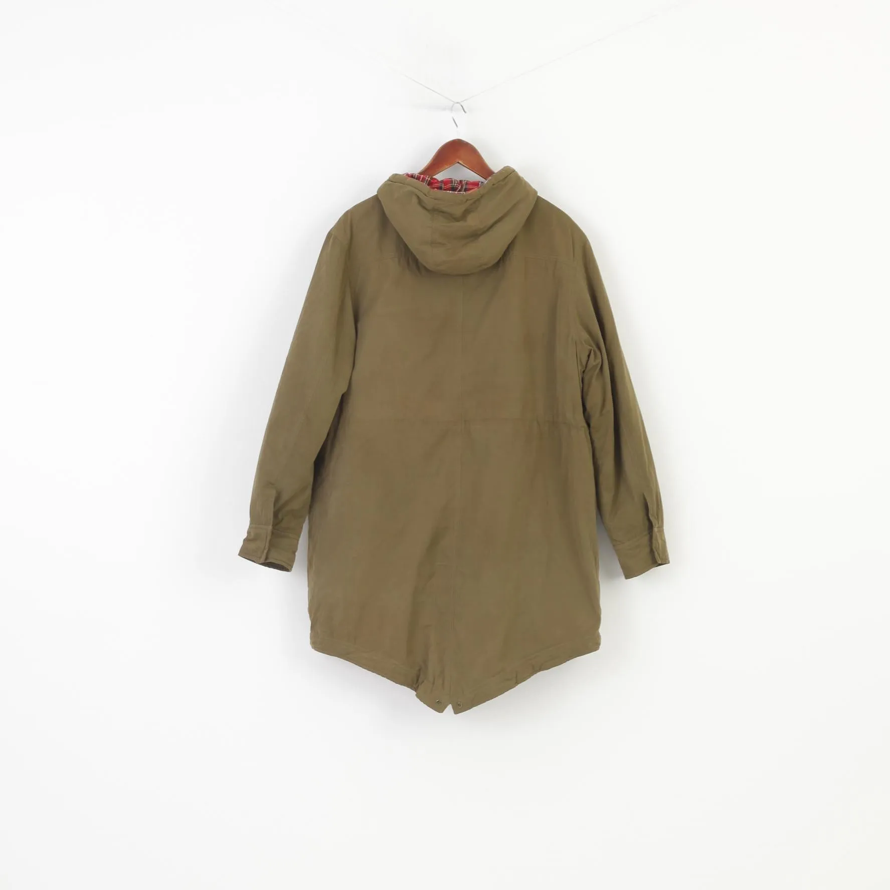 Merc Men M Jacket Full Zipper Khaki Hood Pockets Vintage Top