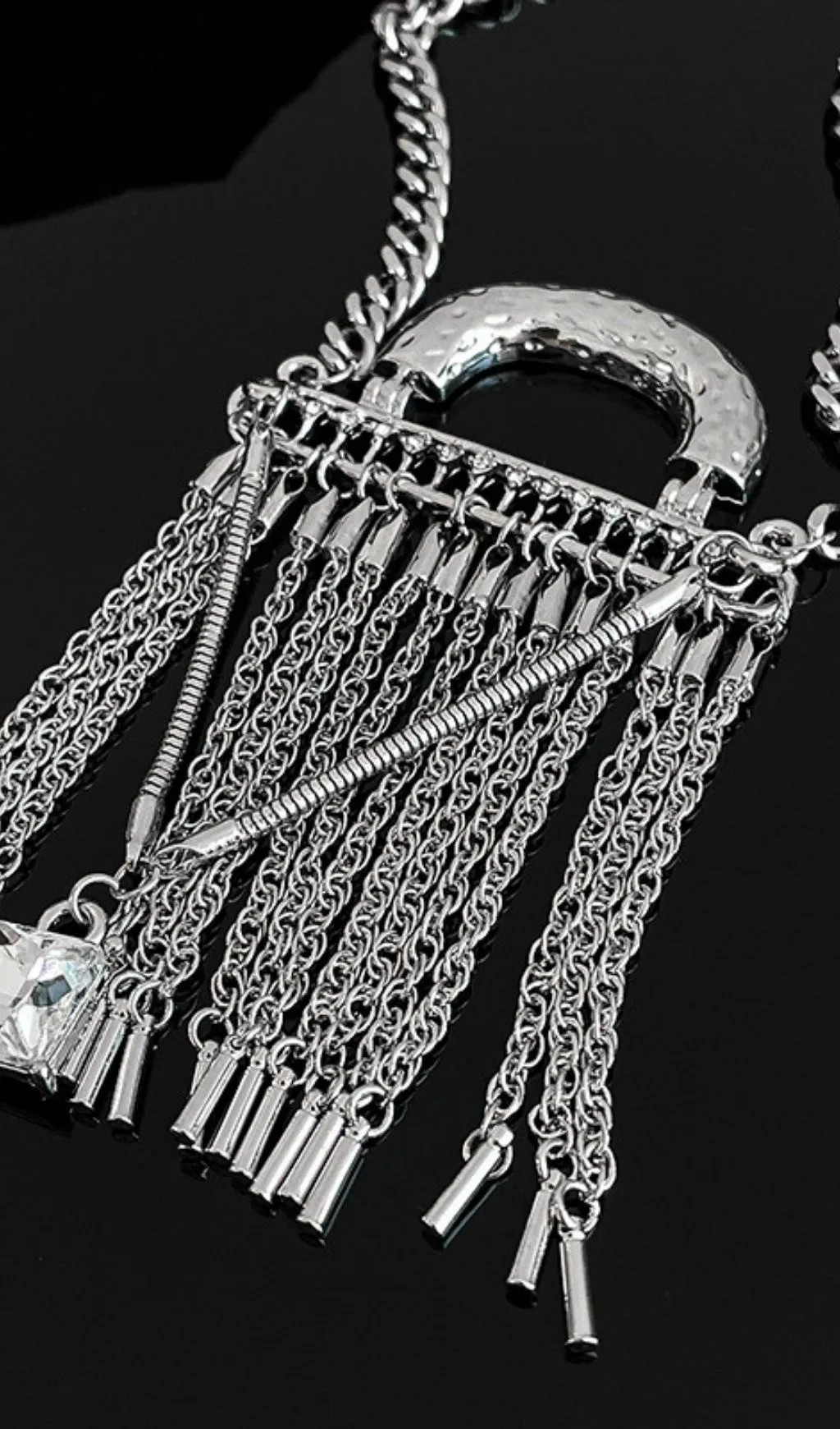 METAL TASSEL CROSSBODY CHAIN BAG Gloria Lanvin