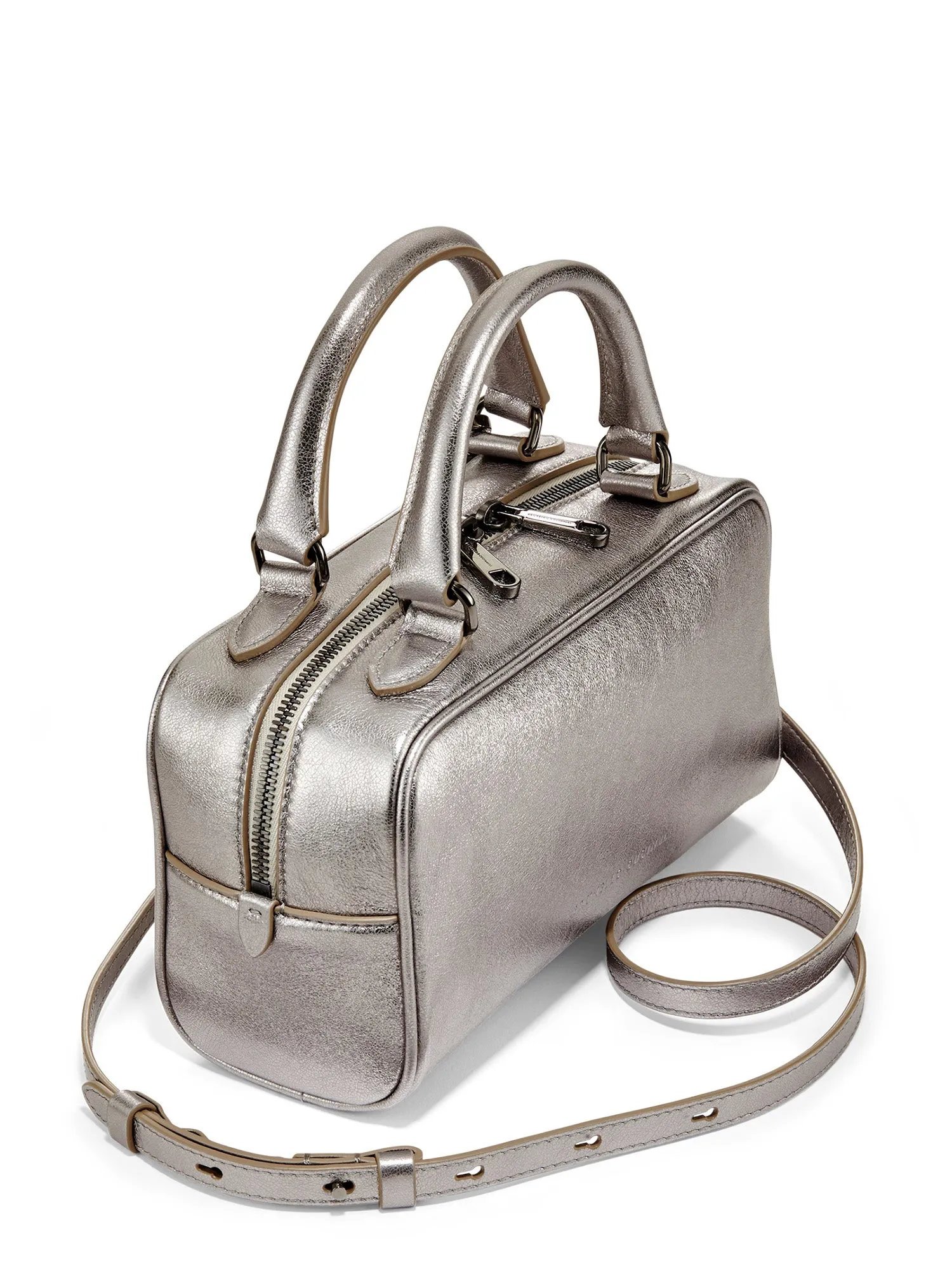 Metallic Leather Shoulder Bag