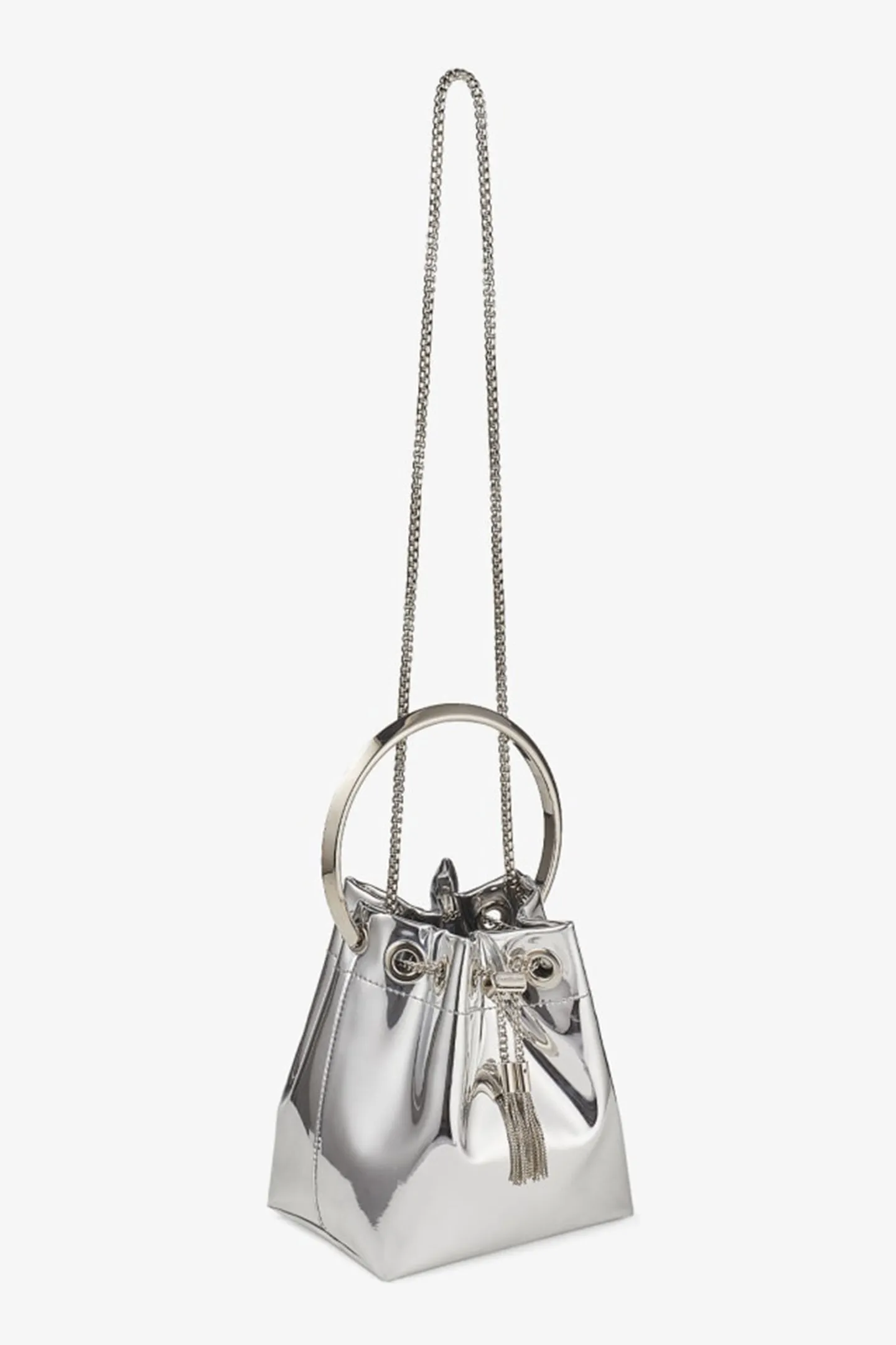 Metallic Round Handles Bucket Bag Gloria Lanvin