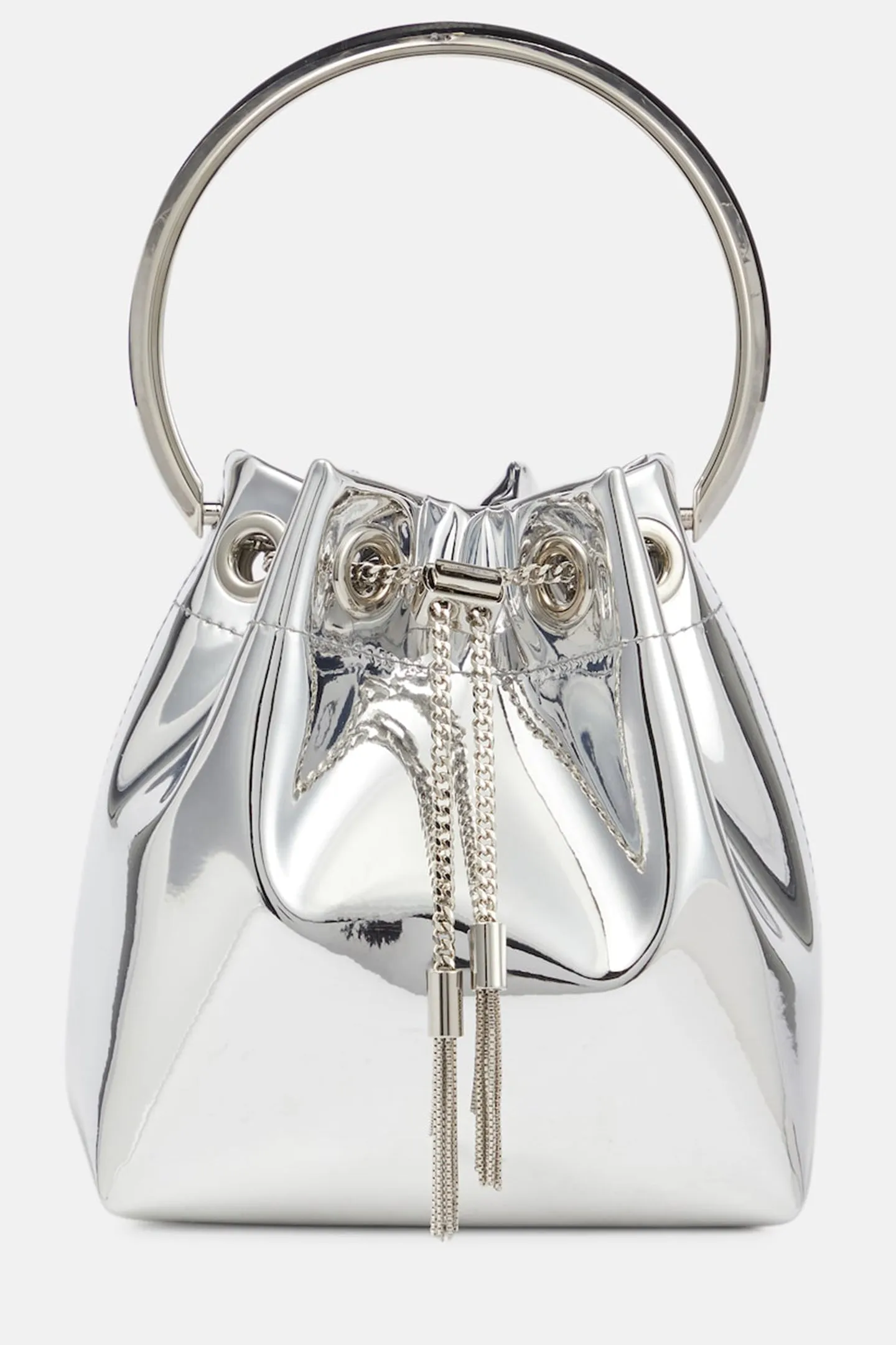 Metallic Round Handles Bucket Bag Gloria Lanvin