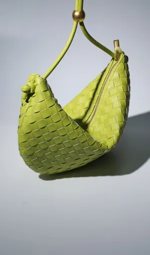 MIDGE WOVEN DRAWSTRING BAG IN GREEN Gloria Lanvin