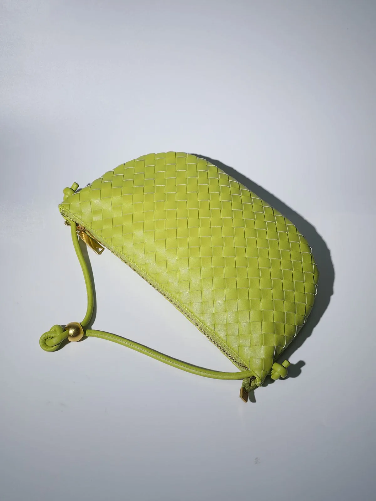MIDGE WOVEN DRAWSTRING BAG IN GREEN Gloria Lanvin