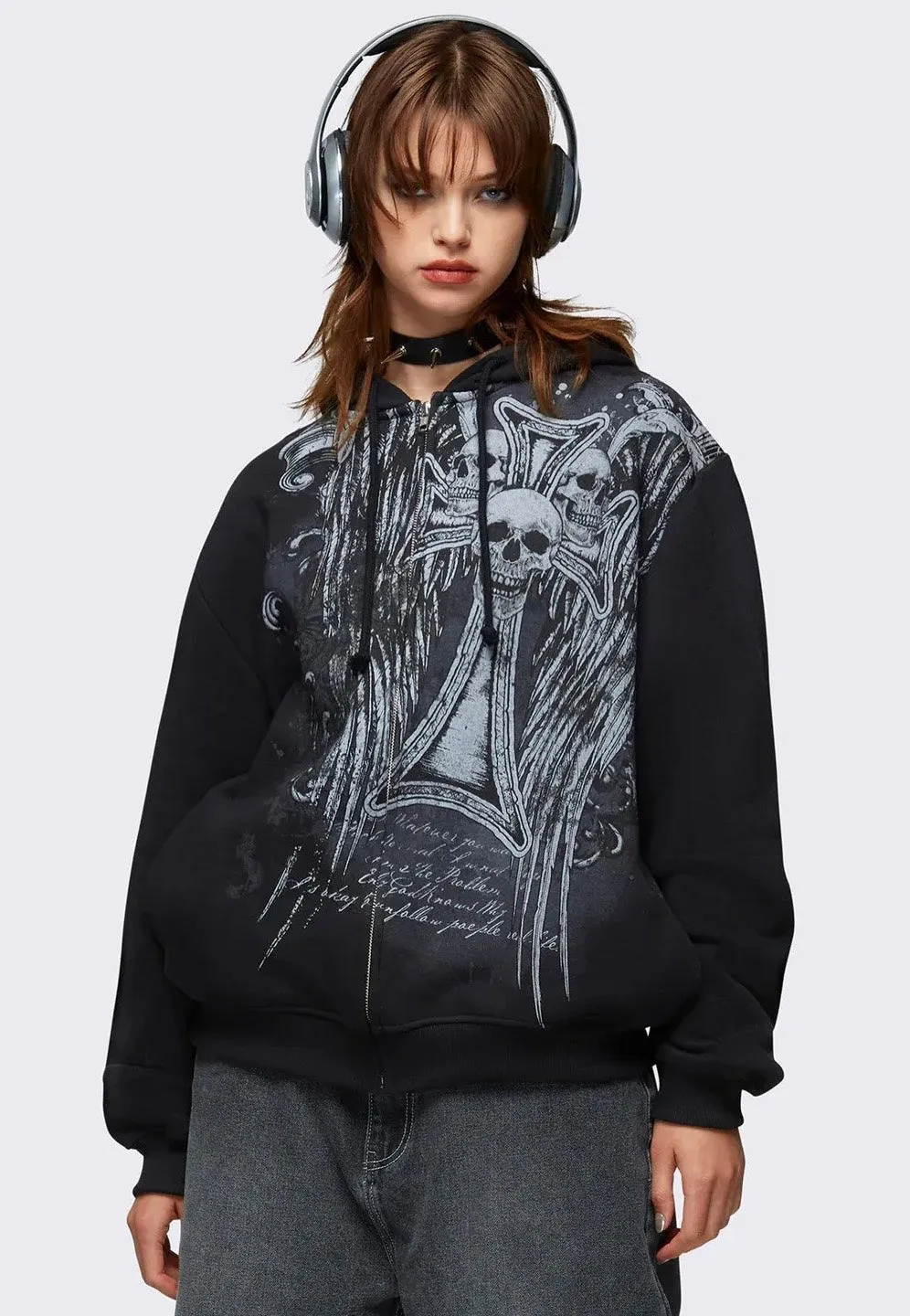 Minga London - Devil Wings Oversized - Zipper