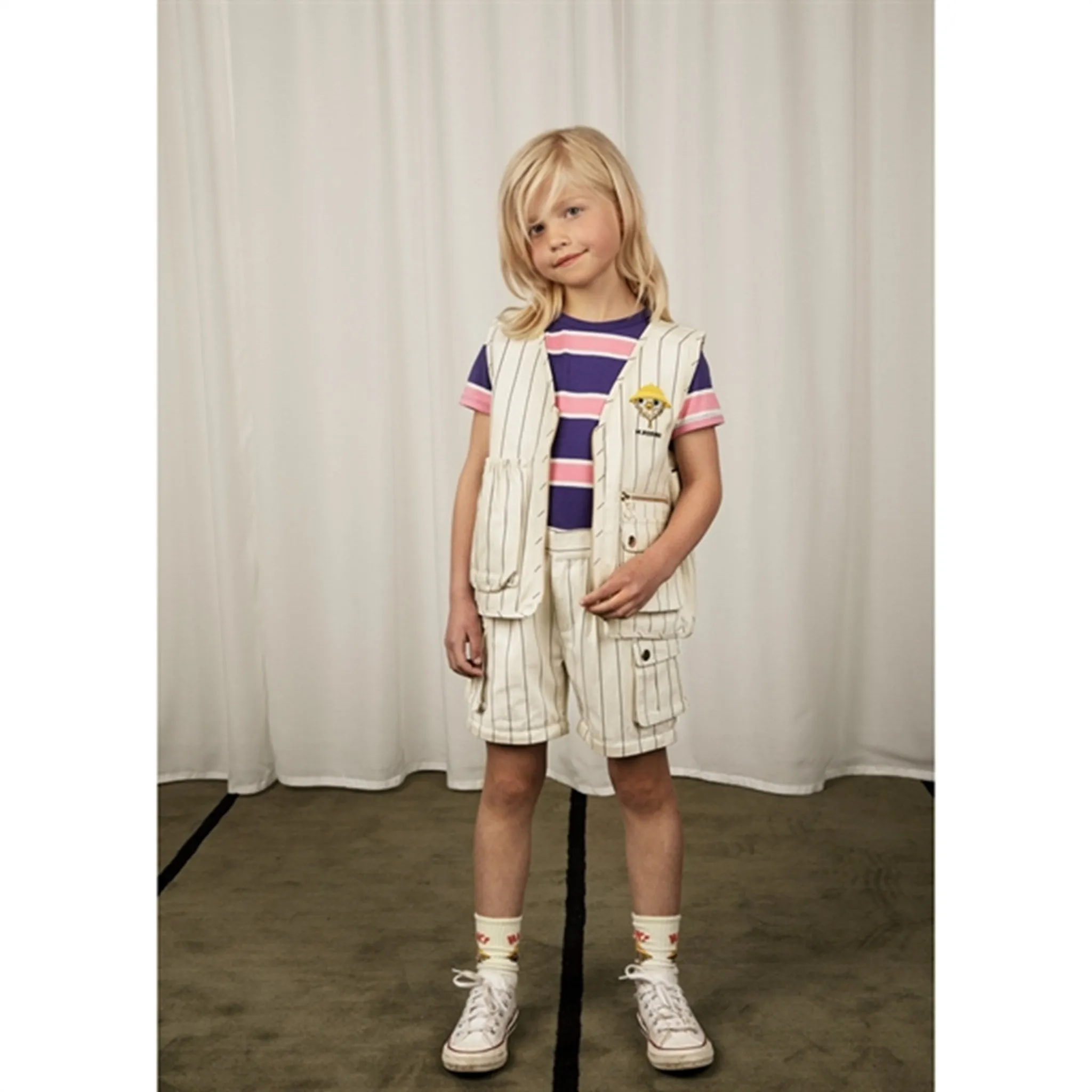 Mini Rodini Owl Emb Utility Vest Offwhite
