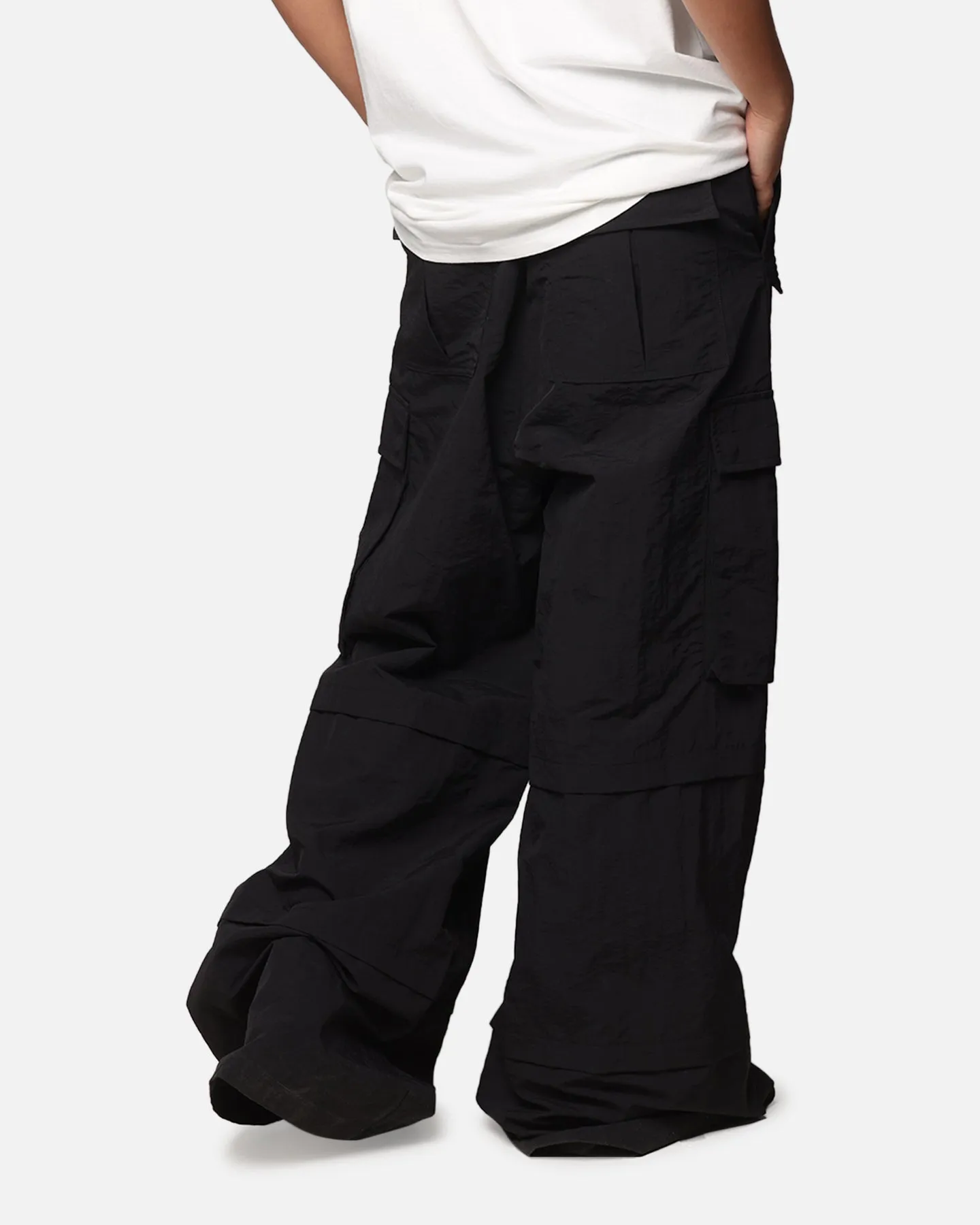 MNML Nylon Rave Cargo Pants Black