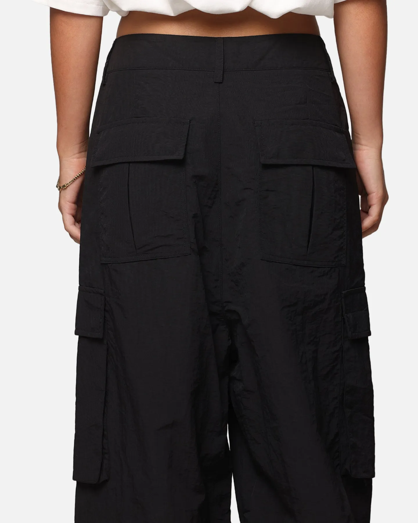 MNML Nylon Rave Cargo Pants Black