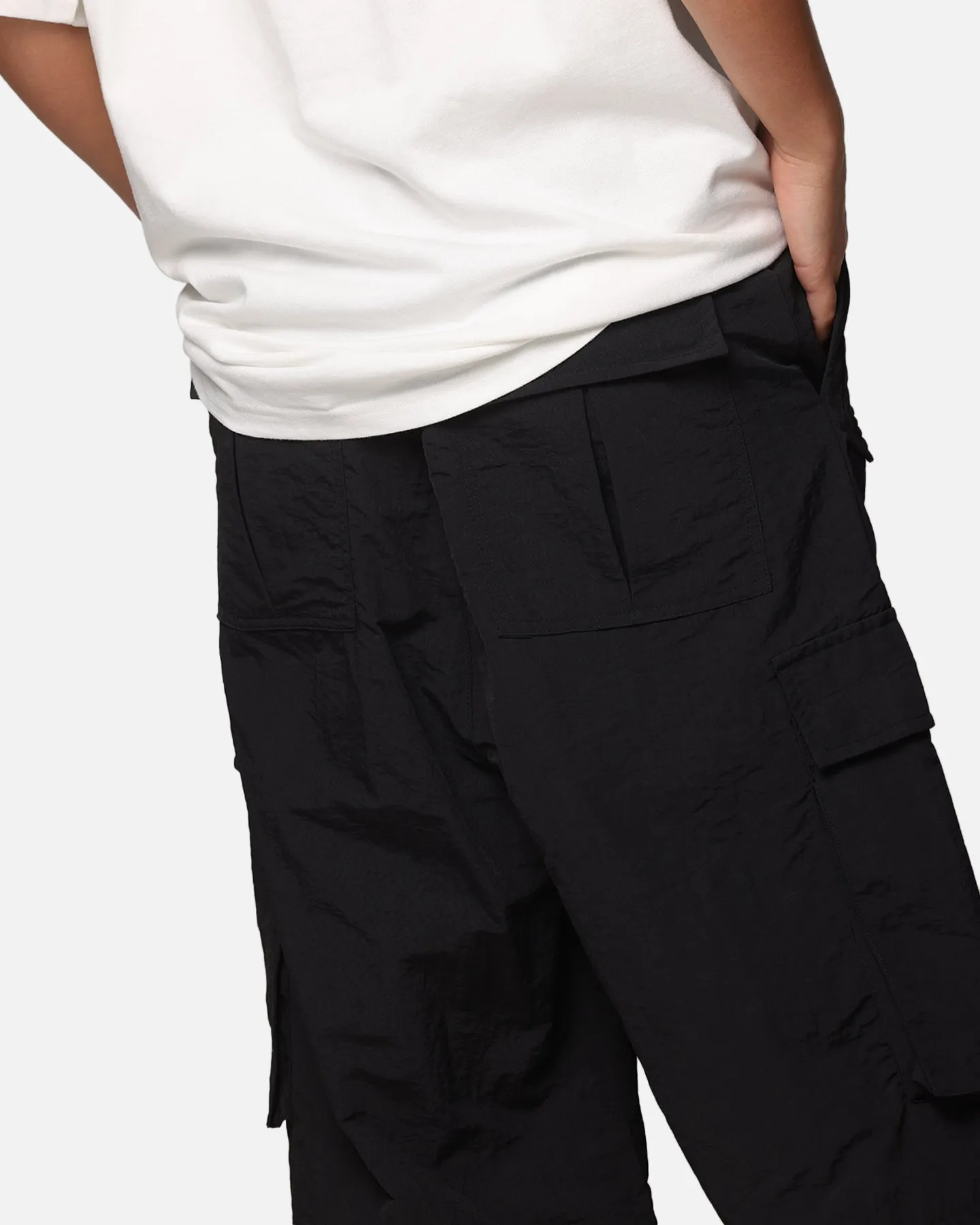 MNML Nylon Rave Cargo Pants Black