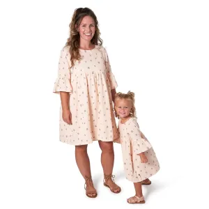 Mommy & Me Light Pink Daisies Gauze Dresses Bundle Gerber Childrenswea