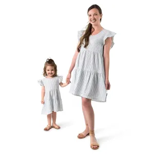 Mommy & Me Teal Stripe Gauze Dresses Bundle Gerber Childrenswea