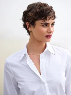 Monili Collar Cotton Shirt
