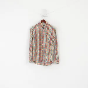 Montepicaza Men 2 S Casual Shirt Green Check Cotton Flanel Long Sleeve Top