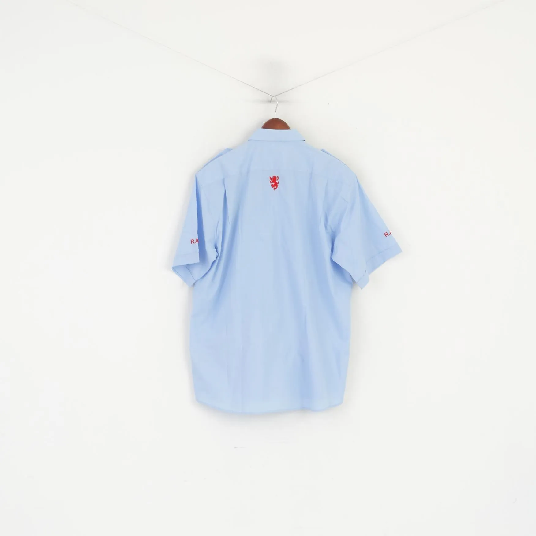 New CKL Pilot Shirt Men 16.5 42 XL Casual Shirt Blue Rangers Glasgow Work Top