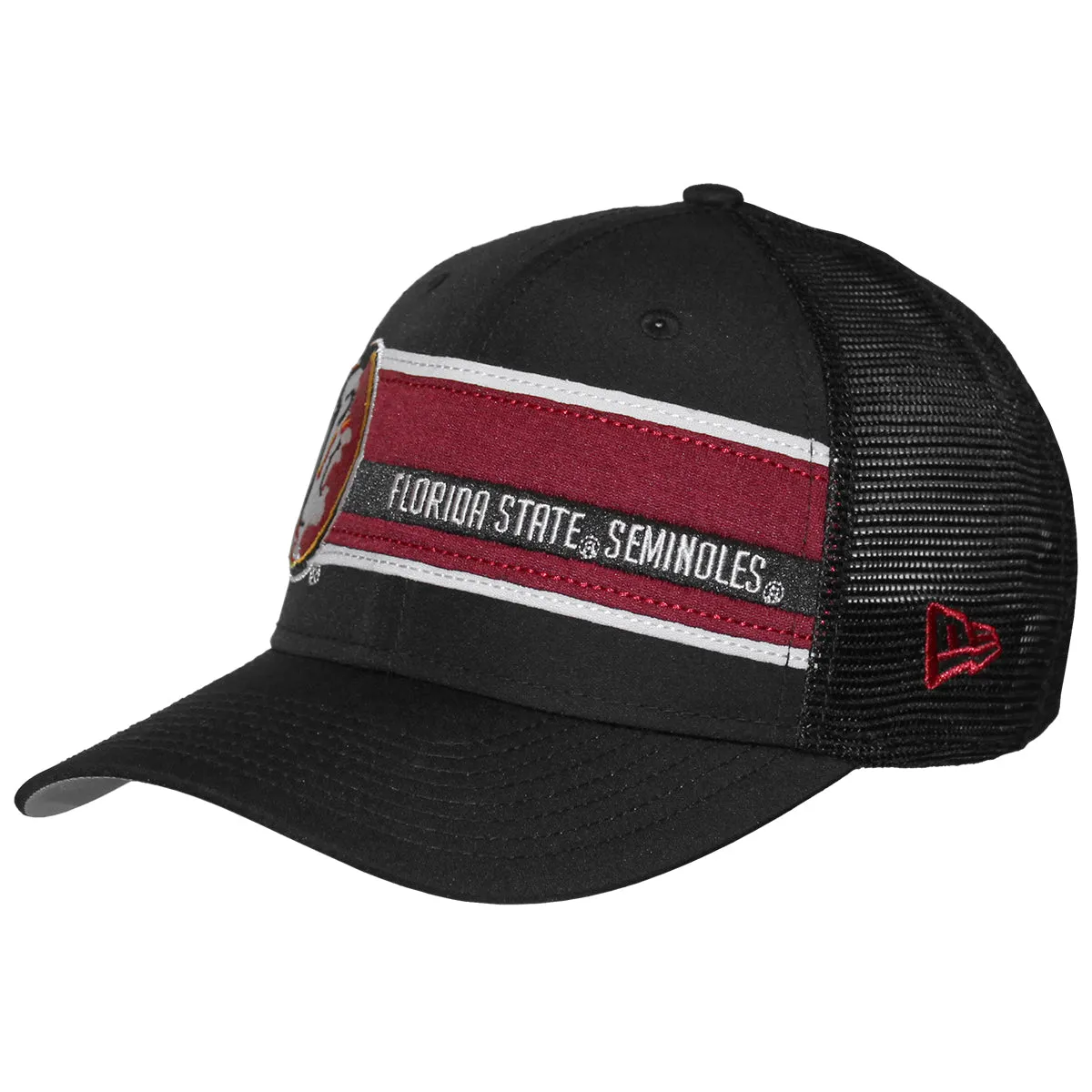 New Era Vault Seminole Logo/Florida State Seminoles Design 970SS Adjustable Trucker Cap - Black