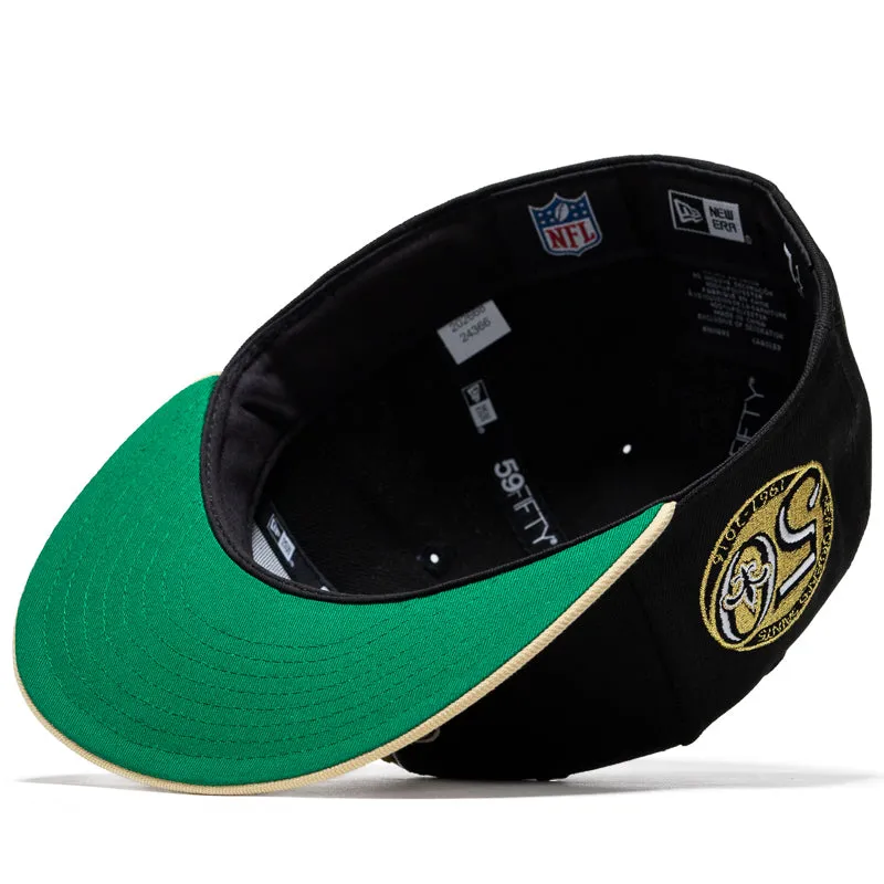 New Era x Politics New Orleans Saints 59FIFTY Fitted - Black/Vegas Gold