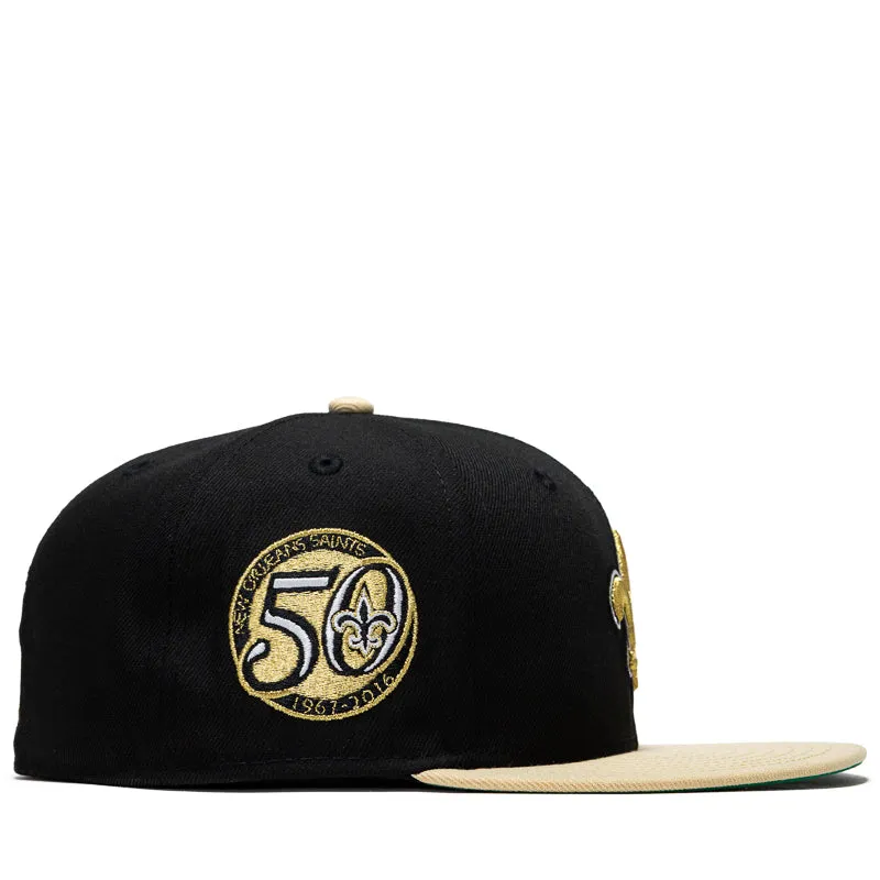 New Era x Politics New Orleans Saints 59FIFTY Fitted - Black/Vegas Gold