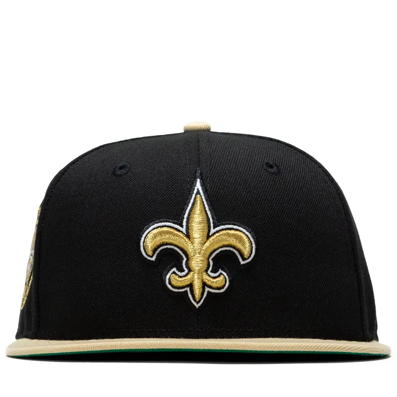 New Era x Politics New Orleans Saints 59FIFTY Fitted - Black/Vegas Gold