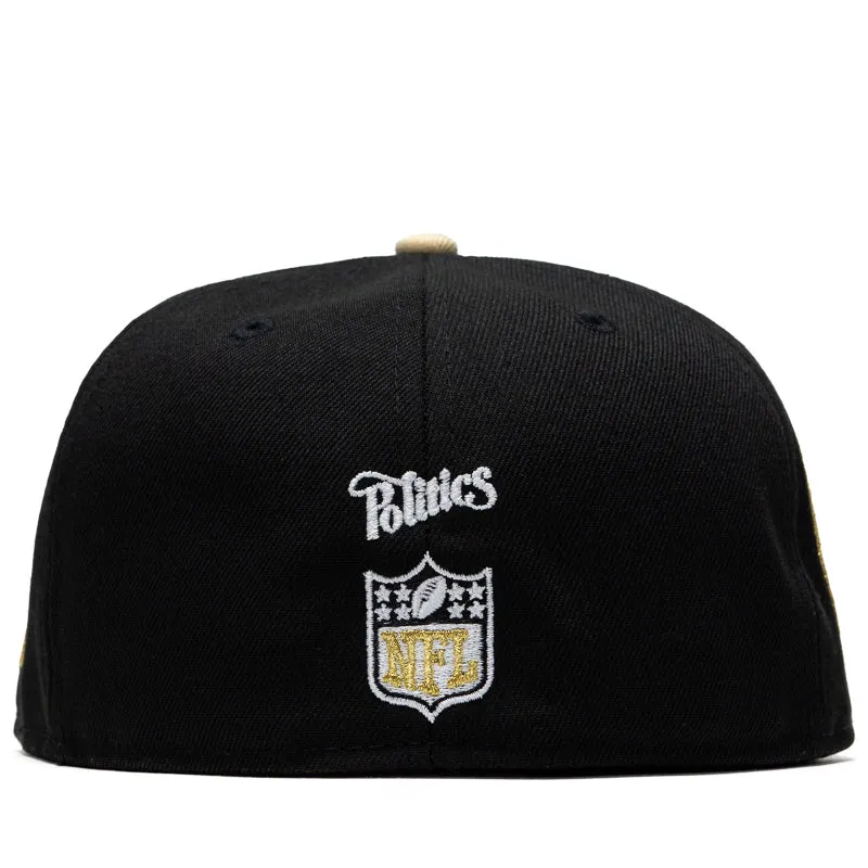 New Era x Politics New Orleans Saints 59FIFTY Fitted - Black/Vegas Gold