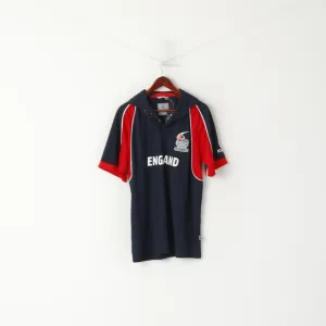 New Kukri Men XL Polo Shirt Navy England Cricket Sixes Hong Kong Jersey Top