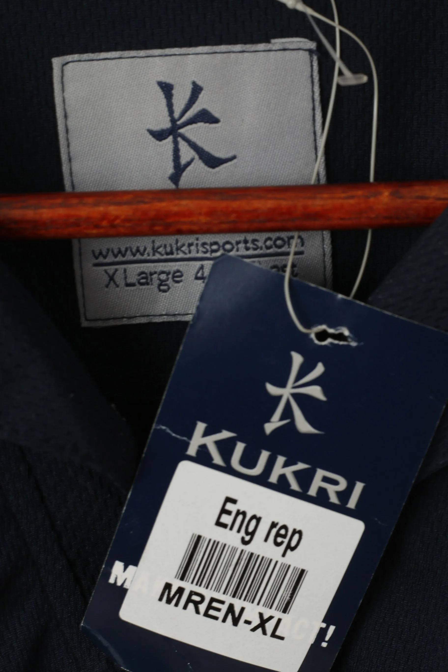 New Kukri Men XL Polo Shirt Navy England Cricket Sixes Hong Kong Jersey Top