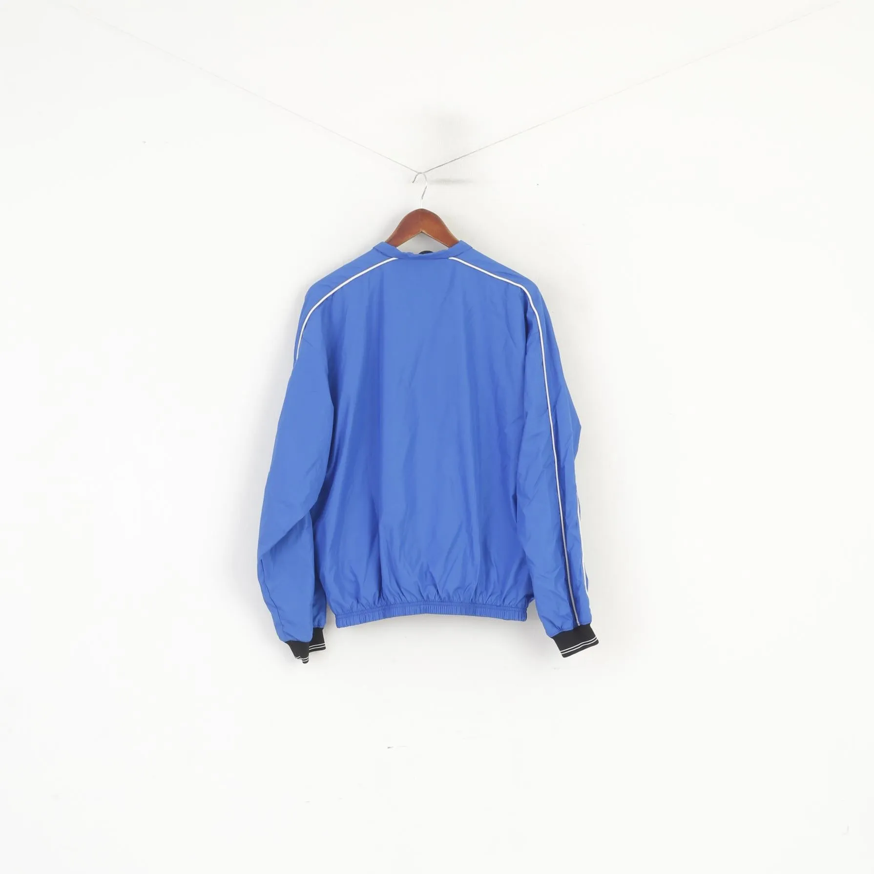 New Nike Team Men M 178 Jacket Blue Vintage Full Zip Bomber Sport Top
