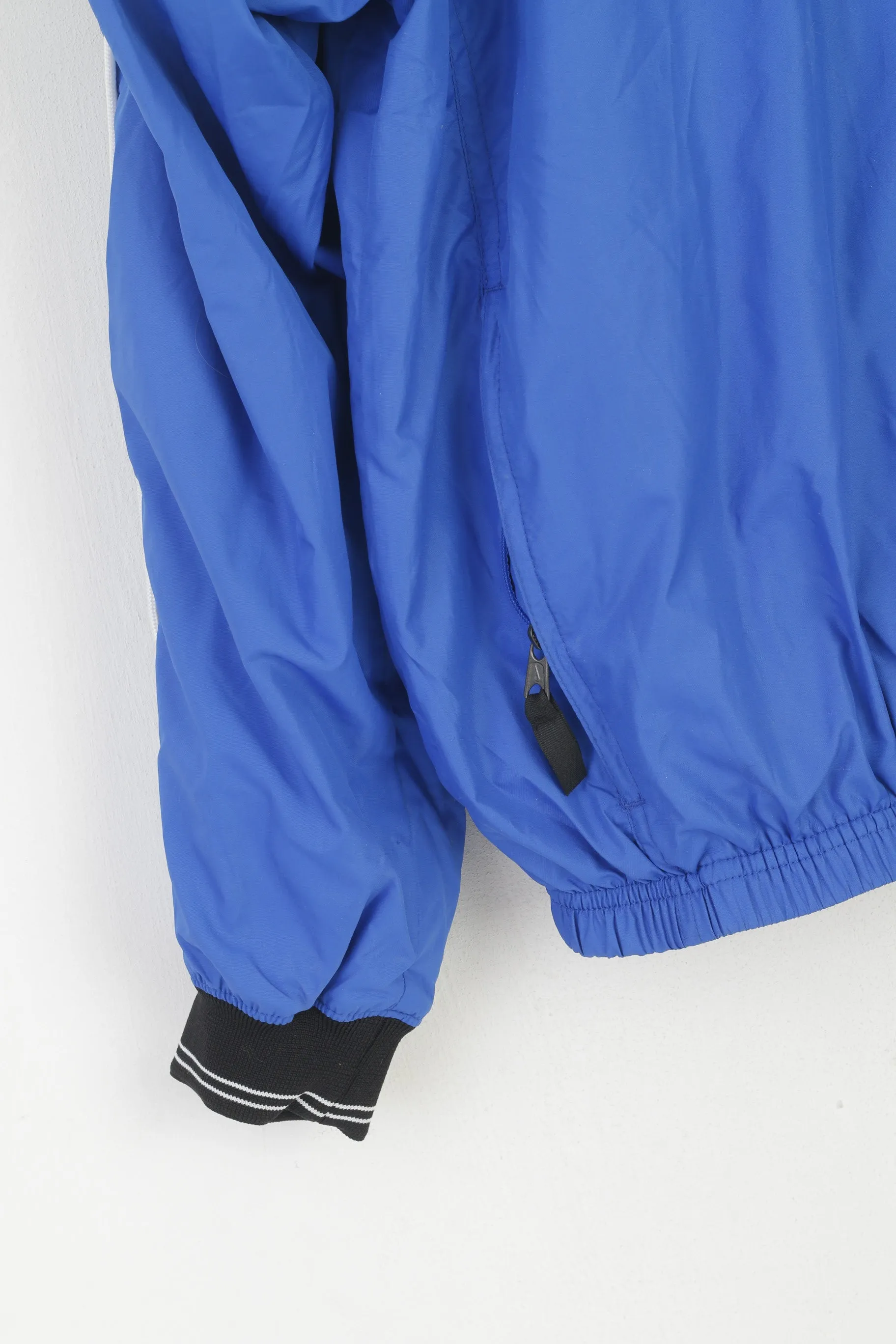New Nike Team Men M 178 Jacket Blue Vintage Full Zip Bomber Sport Top