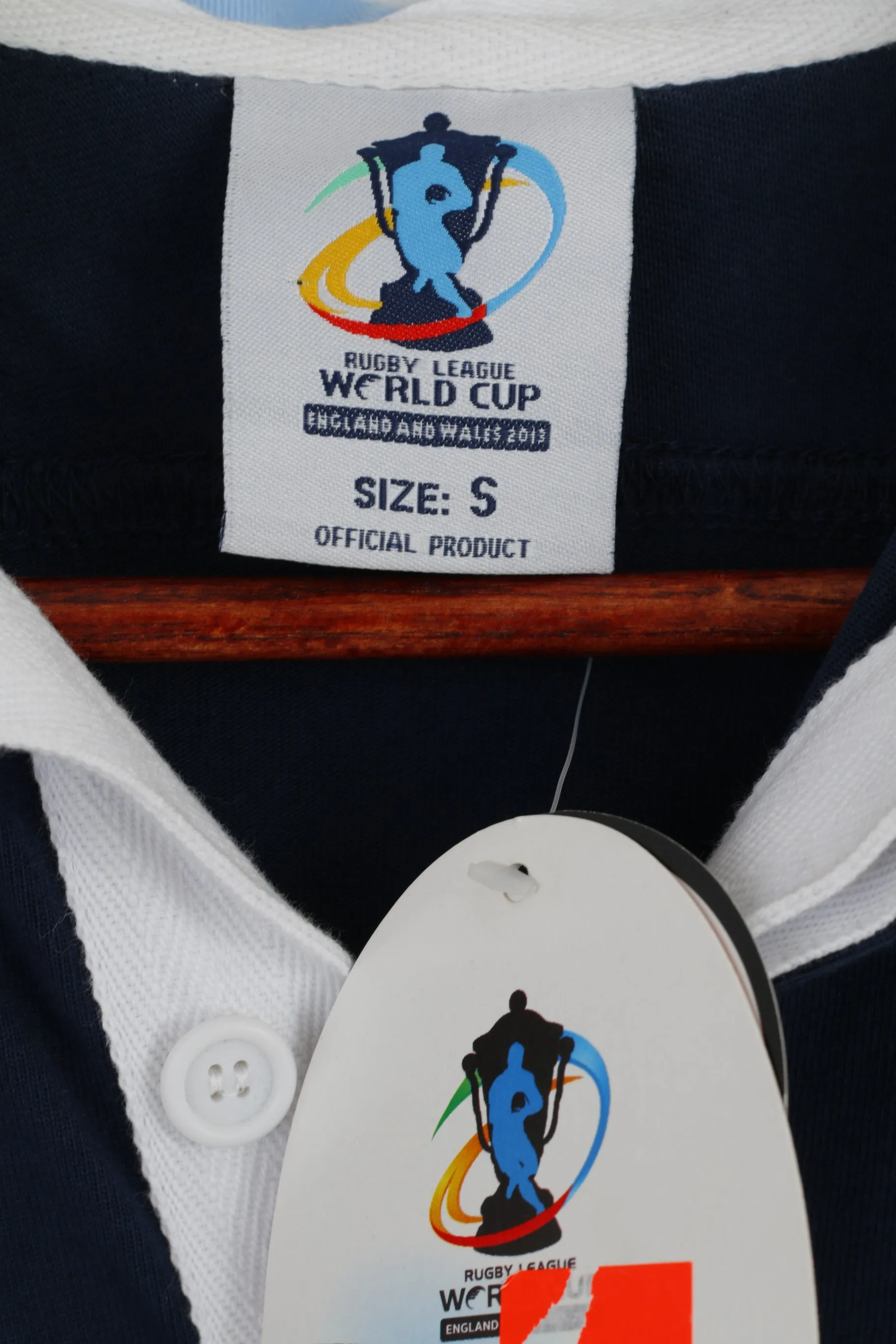 New Rugby World Cup ISC Men S Polo Shirt Blue England And Wales 2013 Top