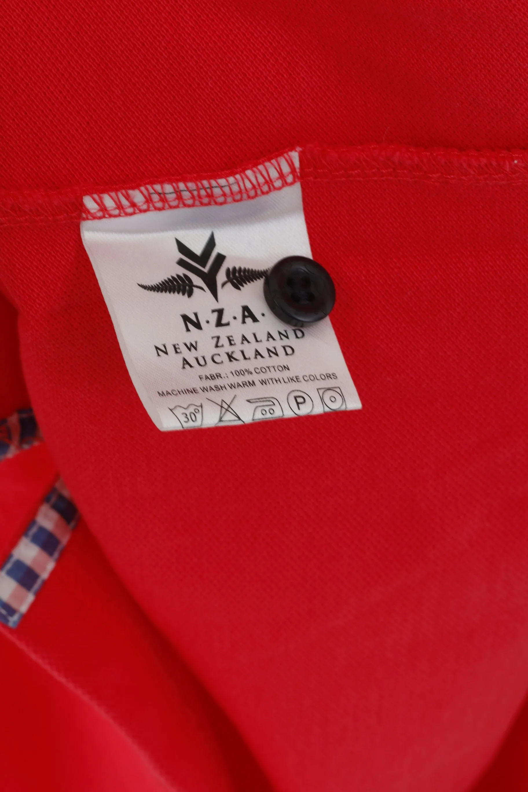 New Zealand Auckland Men S Polo Shirt Red Cotton Heritage Short Sleeve Top