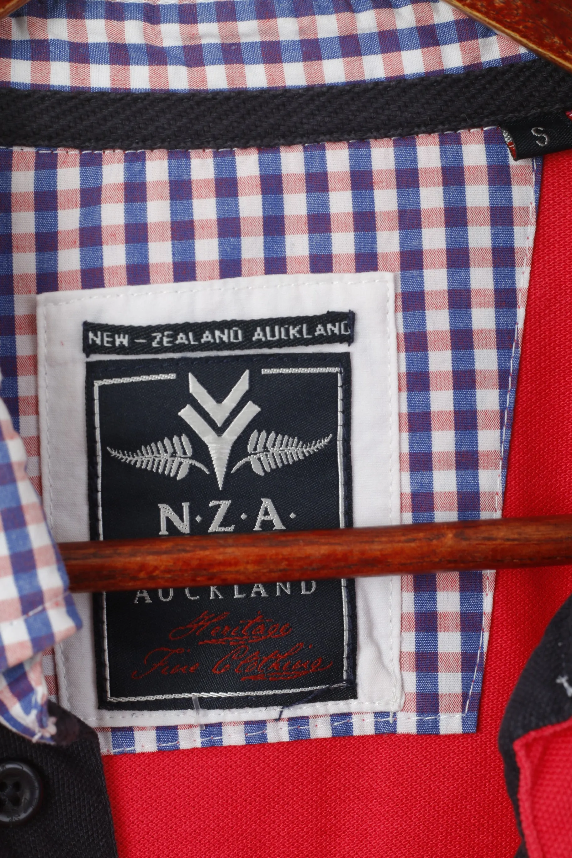 New Zealand Auckland Men S Polo Shirt Red Cotton Heritage Short Sleeve Top