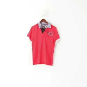 New Zealand Auckland Men S Polo Shirt Red Cotton Heritage Short Sleeve Top
