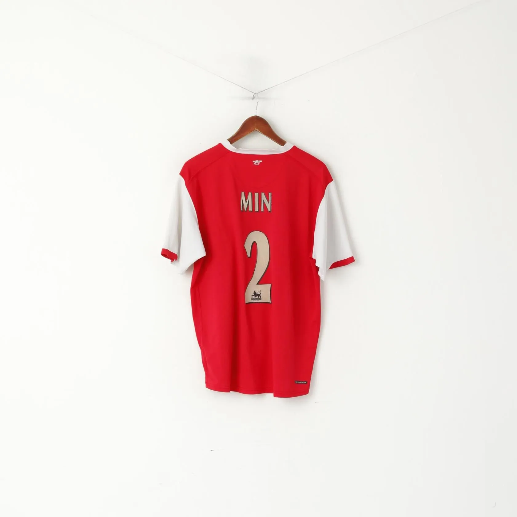 Nike Arsenal Men L Shirt Red Football Min #2 Jersey Sportswear Vintage Top