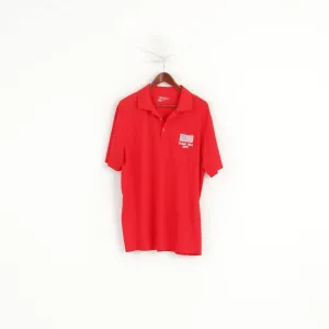 Nike Golf Men L Polo Shirt Red Dri-Fit Team USA 2015 Performance Jersey Top
