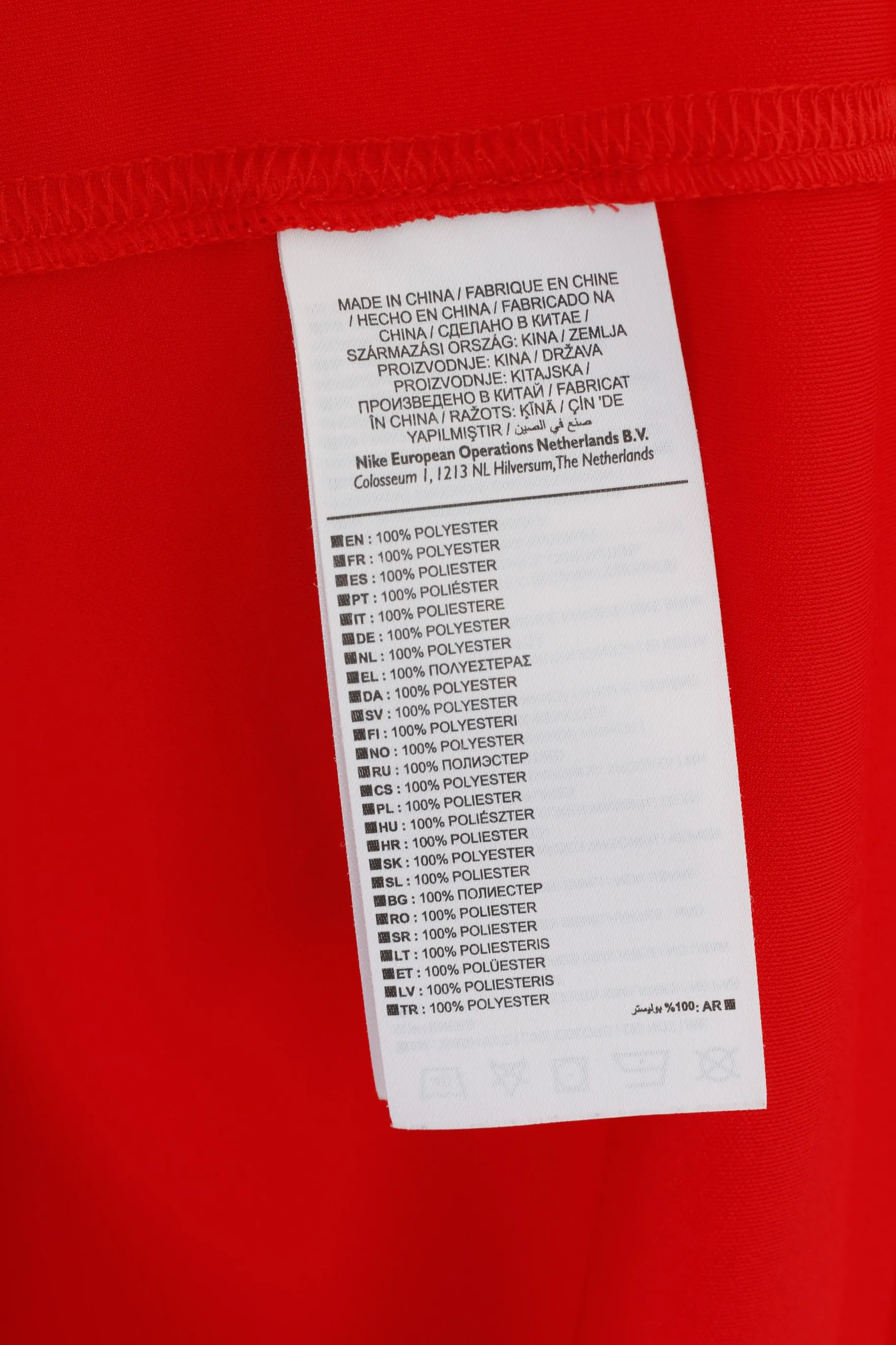 Nike Golf Men L Polo Shirt Red Dri-Fit Team USA 2015 Performance Jersey Top