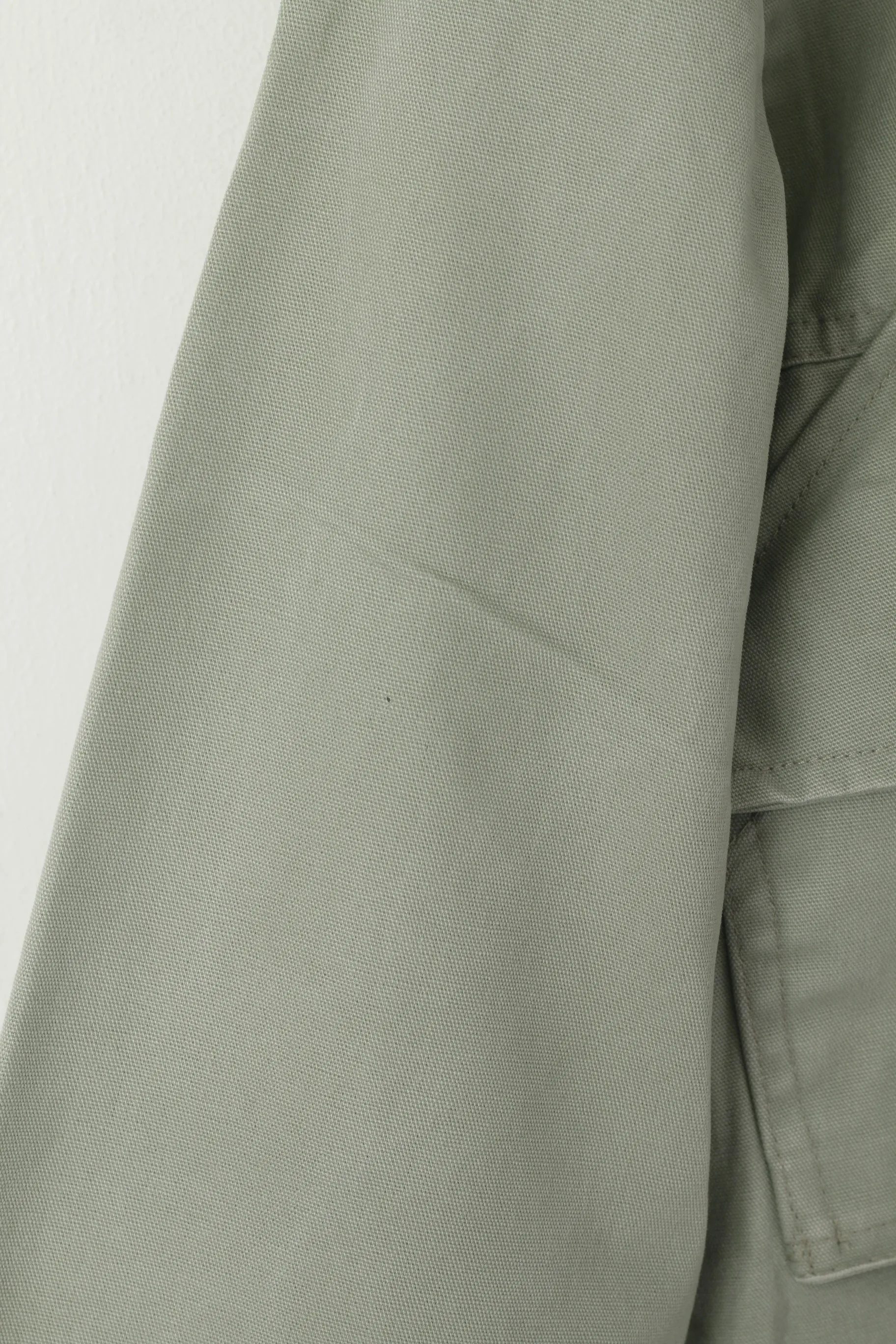 Nike Men M 178 (S) Jacket Khaki Cotton Military Parka Hooded Outdoor Zip Up Top